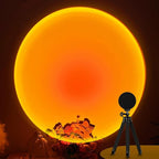 XEBKOR Sunset Lamp Projector,360 Degree Rotation Sun Lamp Led Night Light with USB Port,Sunset Lamp for Room Decor, Photography,Tiktok Live,Christmas Gifts for Women
