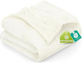 Utopia Bedding Fleece Blanket Twin Size Ivory (60x80 Inches) Ultra Soft Warm Lightweight Microfiber Breathable Anti-Static Cozy Winter Bed Blanket, All-Season Home Decor Gift for Men & Women