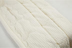 ZZZhen Weighted Blanket - High Breathability - 48''72'' 15LB - Premium Heavy Blankets - Calm Sleeping for Adult and Kids, Durable Quilts Waffle White, 48''72'' - 15LB