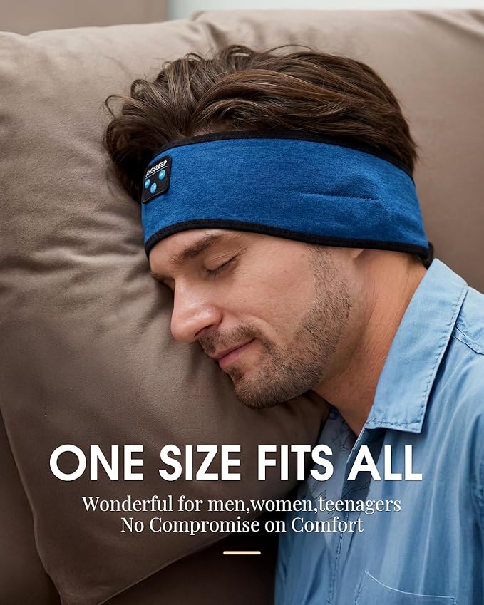 Sleep Headphones - Headband Headphone | Wireless & Wired Palyback 2in1 | Sleeping Headphones Bluetooth Headband for Side Sleeper, Elastic Band Wireless Eye Mask Tech Gadgets Gifts