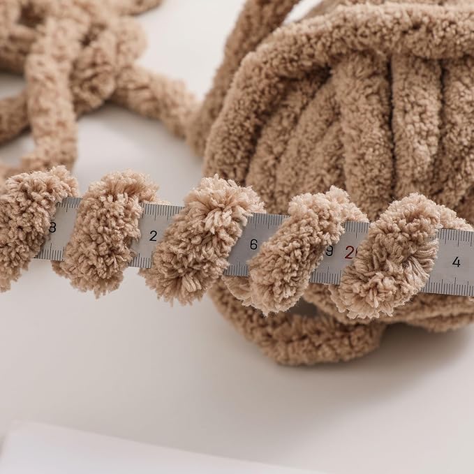 bearberry Chunky Knit Throw Blanket 60x80 Inches Handmade, Soft Jumbo Chenille Yarn with Cable Rope Knot Design | Thick Cozy Large Blanket for Couch, Sofa, Bed & Living Room Home Decor | Khaki