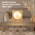 RETEYUNG Sunrise Alarm Clocks for Heavy Sleepers,Rotatable Moon Light with Gentle Wake-Up,Clock Night Lamp for Bedrooms - Snooze,10 Light Effects,10 Nature Sounds,15 Ringtones for Adults,Kids,Nursery