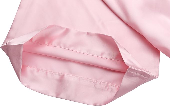 Women's Pure Color Satin Kimono Robe Short Bridesmaids Robe Dressing Gown