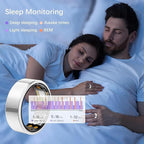 Ring Health Tracker for Women Men, Fit Ring with Heart Rate,Blood Oxygen,Sleep Monitor,Calories, Step Counter, IP68 Waterproof Smart Ring for iPhone & Android, No Subscription Fee (Silver, 7#)
