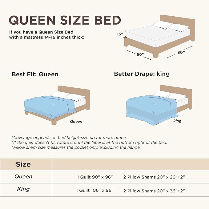 Bedsure Quilt King Size - Ultra Soft Pre-Washed Cloud-Like Bedding, All-Season Lightweight Comforter for Country Bedroom, Leaf Design Coverlet in Pure White, 106 x 96 Inches | Stitch-Free Quilting, Ultra Soft, Lightweight, Machine Washable, Pet-Friendly