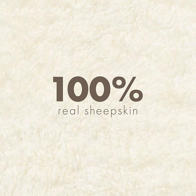 Nordic Sheep Real Sheepskin Rug 4x6 ft | Sheepskin Rugs for Living Room and Sofa | Large Bedside Rugs for Bedrooms is Breathable & Heat-regulating | Fluffy Rug in Color White