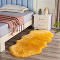 Super Soft Fluffy Faux Fur Sheepskin Rugs Bedroom Floor Sofa Living Room Plush Carpet Sofa Cover Bedside Rugs (2x6 ft Sheepskin, Gold)