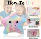 Twinkle Star Pillow LED Night Light Up Stuffed Animals for Girls Kids Pillow Plushies for Boys,Glow Cute Throw Pillows Plush Toy Gifts for Birthday Children Christmas Decor Couch Bed Colorful