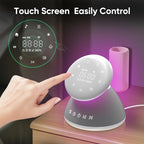 White Noise Sound Machine for Sleeping, 50 Non-Looping Soothing Sounds, 7 Color Night Light with Adjustable Brightness, Timer & Alarm Clock, Touch Screen Control for Baby, Kids, Adults, Home&Travel