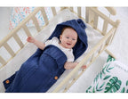 XMWEALTHY Newborn Baby Wrap Swaddle Blanket Knit Sleeping Bag Receiving Blankets Stroller Wrap for Baby Blue 0-6 Month