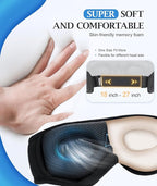 Bluetooth Sleep Headphones for Side Sleepers with Timming Setting, 100% Blackout 3D Contoured Eye Mask for Sleeping & Music Auto Shut Off, Breathable No Pressure for Side Sleeper Travel