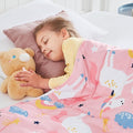 HOSUKKO Weighted Blanket - 10 lbs Pink Unicorn Heavy Blanket - Breathable Blanket(50 * 60 inches, 10 lbs)