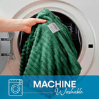 Nestl Blanket for Bed - Cozy Warm Fuzzy Blankets for Women (05 - Hunter Green, King (108" x 90"))