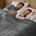 Weighted Blanket for Adults 25lbs, 88"x104", Cal King Cooling Heavy Throw Blanket for 220-280lbs, Microfiber Soft Thick Big Blankets Weighted Comforter Breathable Gift for Sleeping, Grey