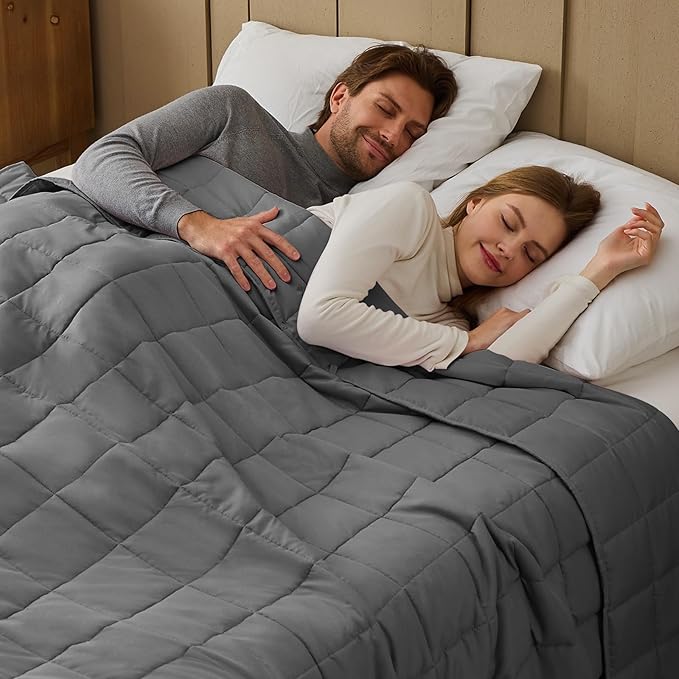 Weighted Blanket for Adults 25lbs, 88"x104", Cal King Cooling Heavy Throw Blanket for 220-280lbs, Microfiber Soft Thick Big Blankets Weighted Comforter Breathable Gift for Sleeping, Grey