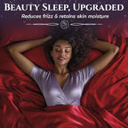 SLEEP SANCTUARY Satin Sheets Twin Size – 3 Piece Luxury Silky Bed Set, Softer Than Silk, 15" Deep Pocket, Cooling & Wrinkle-Free, Moisture-Wicking & Breathable for Hair & Skin (Red)
