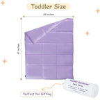 ZPECC Toddler Down Alternative Comforter, 39x47 Hypoallergenic Baby Blanket Quilt, Soft Breathable Lightweight All Season Kids Duvet Insert for Crib Stroller Cot Daycare, Purple Stripe