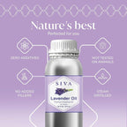Siva Lavender Essential Oil – 16 Fl Oz – 100% Natural Lavender Oil - for Diffuser, Hair Care, Face, Skin Care, Aromatherapy, Scalp and Body Massage, Soap and Candle Making