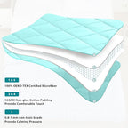 L'AGRATY Weighted Blanket - 60"x80" 15lbs Cooling Breathable Heavy Blanket Microfiber Material with Glass Beads for Adult All-Season Summer Fall Winter Soft Thick Comfort