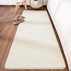 Andecor Shag Runner Rug for Bedroom Living Room, 2x6 Cream White Washable Fluffy Hallway Runner Area Rugs for Kitchen Boys Girls Kids Room Home Decorations Carpet