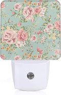 Shabby Chic Rose Night Light, Night Light Plug into Wall with Dusk to Dawn Sensor, LED Lamp Energy Saving Lights for Men Women Boys Girls,Lamp for Bedroom Bathroom Hallway