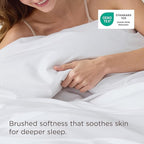 Bedsure Duvet Cover Queen Size - Only Includes 1 Duvet Cover (90"x90"), Hotel Luxury Soft Double Brushed All Season Bedding for Kids & Adults, Zipper Closure, White (No Comforter, No Pillow Shams)
