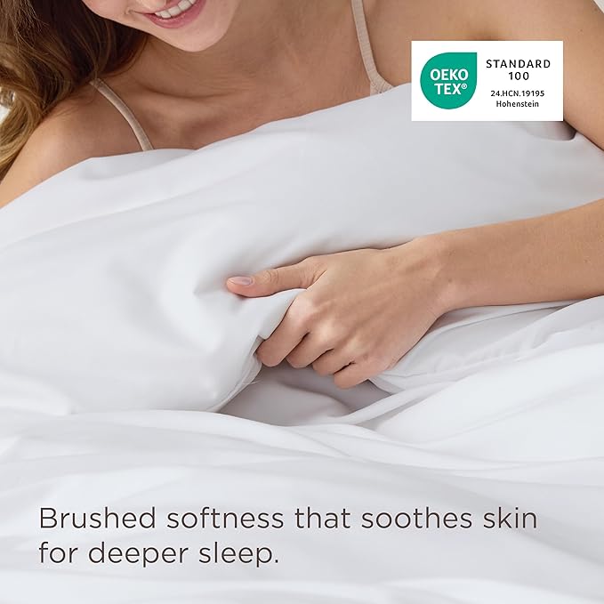 Bedsure Duvet Cover King Size - Only Includes 1 Duvet Cover (104"x90"), Hotel Luxury Soft Double Brushed All Season Bedding for Kids & Adults, Zipper Closure, White (No Comforter, No Pillow Shams)