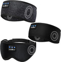 MUSICOZY Sleep Headphones Bluetooth Mask, Eye Masks with Headband, Sleeping Headphones for Side Sleepers Headband and Sleep Mask with Bluetooth Headphone Perfect for Sleeping