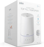 Pure Enrichment HUME Max - Easy Top-Fill Ultrasonic Cool Mist Humidifier, 3.7-L (1 Gallon) Water Tank, 3 Mist Settings, & Auto Shut-Off Timer - Ideal for Large Bedrooms, Nurseries & Dry Areas (White)