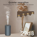 Waterless Essential Oil Diffuser, Battery Powered Mini Scent Air Machine, Aromatherapy Mist Diffuser for Home Room Car Office (Black Aluminum Alloy) (Grey)