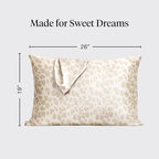 Kitsch Satin Pillowcase with Zipper for Hair & Skin - Softer Than Silk Pillow Cases, Smooth Cooling Satin Pillow Case, Wrinkle-Free, Machine Washable - Pillow Cases Standard Size 19x26 - Leopard