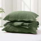 IR Imperial Rooms 10 Pack Queen Quilt Bedding Set (90" x 96") - Bulk Wholesale for Hotels, Guest Bedroom & Airbnbs - Lightweight Microfiber Reversible Floral Embossed Quilts Bedspreads (Olive Green)