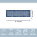 3x10 ft Long Hallway Runner Rug – Non-Slip Washable Kitchen Floor Rug with Rubber Backing, Modern Low Pile Thin Wide Carpet Runners for Bedroom, Entryway Indoor（Navy Blue,3x10）