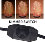 Salt Lamp Cord with 6 Pcs 15W Bulbs 5 Feet Long Replacement for Himalayan Salt Lamp Salt Rock Lamp String Light with Dimmable Switch and Butterfly Clip Power Cord