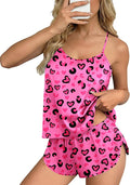Ekouaer Silk Pajamas Set for Women Satin Backless Lingerie Pjs Cami Top and Shorts Nightwear