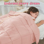 Pink Weighted Blanket Kids 5lbs, 36"x48", Cooling Heavy Throw Blanket for 20-40lbs, Microfiber Soft Thick Big Blankets Weighted Comforter Breathable Gift for Sleeping
