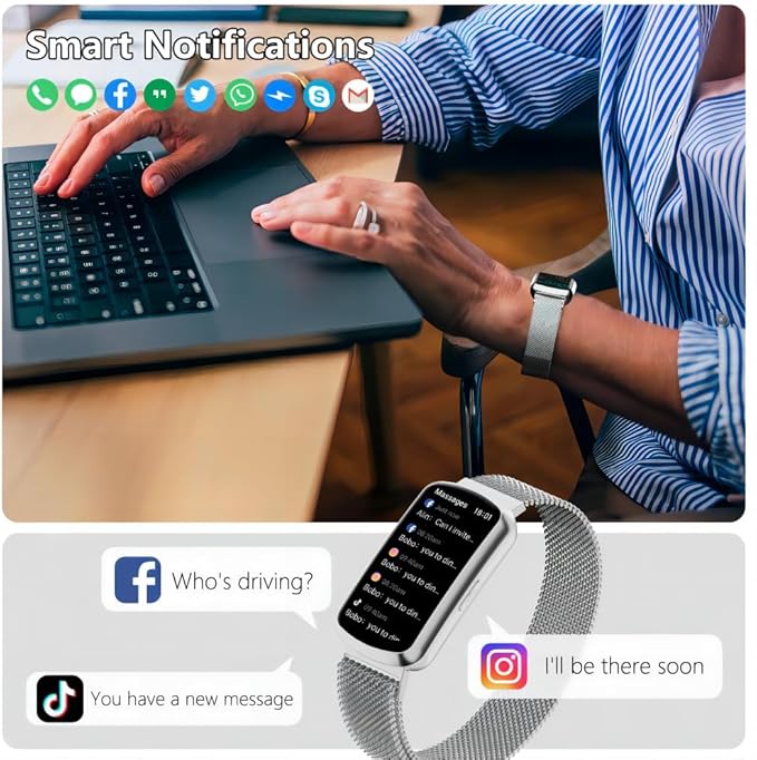 Health Fitness Tracker, Smart Watch with 24/7 Heart Rate, Activity Tracker with Blood Pressure and Blood Oxy-gen Monitor, 120 Sport Mode Waterproof Sleep Tracker for Women Men