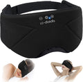 Sleep Mask with Headphones Bluetooth 5.4, LC-dolida Wireless Music Eye Mask for Sleeping Headphones with Soft Bamboo Cotton Cooling Breathable,Ultra-Thin Stereo Speaker for Side Sleepers-Black
