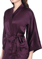 Silk Robes for Women Ankle Length Satin Kimono Robes with Belt Bridemaids Sleepwear Bachelorette Nightgown