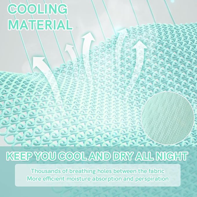 YnM Cooling Weighted Blanket, Handmade Chunky Yarn Knitted Design, Temperature Regulating and Breathable, Machine Washable Throw for Sleep or Home Decor (Menthe Green, 60x80 Inch, 20lbs)