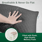 CHxxy Side Sleeper Pillow for Neck and Shoulder Reilef, Ergonomic Design Medium Firm Pillow, Queen Size Bed Pillows for Sleeping, Cross Cut Memory Foam Pillows for Back, Stomach and Side Sleepers