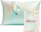 Kitsch Satin Pillowcase with Zipper for Hair & Skin - Softer Than Silk Pillow Cases, Smooth Cooling Satin Pillow Case, Wrinkle-Free, Machine Washable - Pillow Cases Standard Size (19x26) - Aura