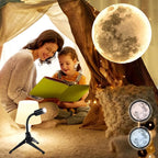 Upgraded Non-Fade Moon Projector Night Light, USB Powered Moon Lamp with 3 Lighting Colors, Brightness Adjustable Atmosphere Night Light Projector, Gift for Kids Couples Wall Ceiling Decor
