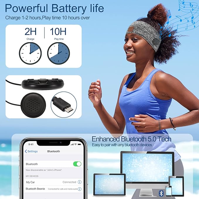 Bluetooth Speakers Module - Pillow Speaker with Mic, DIY Bluetooth Headset, Beanie and Headband Replacement Module for Sleep Headphones