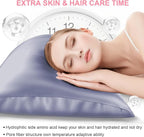 Mulberry Silk Pillow Cases 2 Pack King Size 20x36 Inches with Hidden Zipper, Ultra Smooth and Soft Breathable Cooling Silk Satin Pillowcase Set of 2, Better for Hair and Skin, Gifts for Women Men