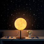 Moon Lamp Night Light for Kids, Dimmable Bedside Lamp with 30 Modes, Inline Control Small Table Lamp for Bedroom, Kids Room, Nightstand, Dorm, Office Decor, Birthday Gift for Boys Girls Teens Women