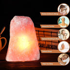 JIC Gem 4-6 lbs Rose Quartz Crystals Lamp, Natural Crystal Night Light Lamp Hand Carved Pink Table Lamp Home Decoration 5-7"