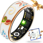Smart Ring Health Tracker for Women Men, Sleep Tracker with Heart Rate,SpO₂,Blood Pressure, Fitness Ring for Activity Monitoring, No Subscription, Step Tracker Ring for ios&Android (Enamel color, #9)