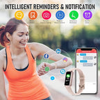 Fitness Tracker, Activity Trackers with 24/7 Heart Rate, Blood Oxygen Blood Pressure Sleep Monitor, Step Counter with 1.1" AMOLED Touch Color Screen, Calorie Pedometer Health Smart Watch for Women Men