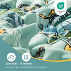 Kivik Dinosaur Weighted Blanket 5lbs, Cooling Breathable Small Blankets, Soft Heavy Throw for School Calming & Bed Sleep Gifts for 4 5 6 7 + Year Old, Machine Washable, 36''x 48'', 5 Pound, Green Dino